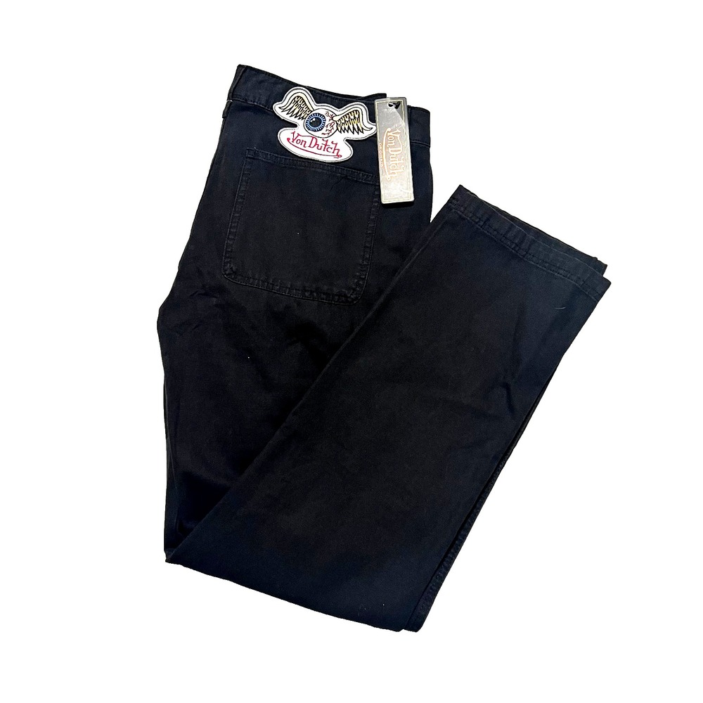 Von Dutch Grunge Logo Double Knee Carpenter Pants Mens 32x32 Y2K Streetwear